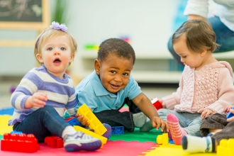 Babies playing